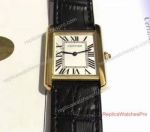 Swiss Quartz Replica Cartier Tank Solo Midsize Watch Yellow Gold